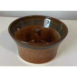 DP Studio Art Pottery Apple Baker Bowl Saluda N Carolina Earthtones